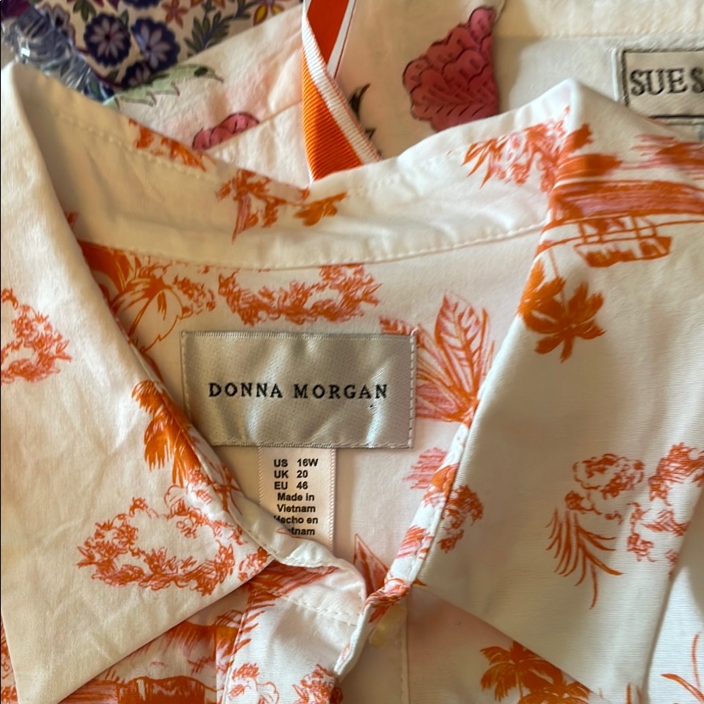 Donna Morgan Orange Floral Dress